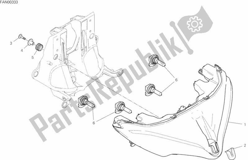 Todas las partes para Faro de Ducati Multistrada 1260 ABS USA 2018
